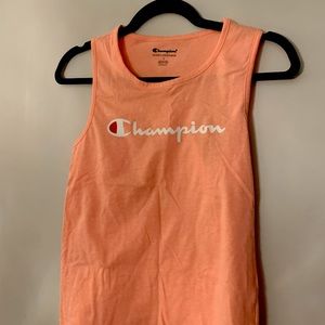 girls orange champion tank top